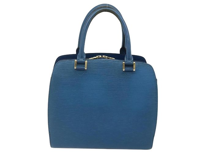 Borsa LOUIS VUITTON Epi Pont Neuf Blu M52055 LV Auth ka4330A - vista 2