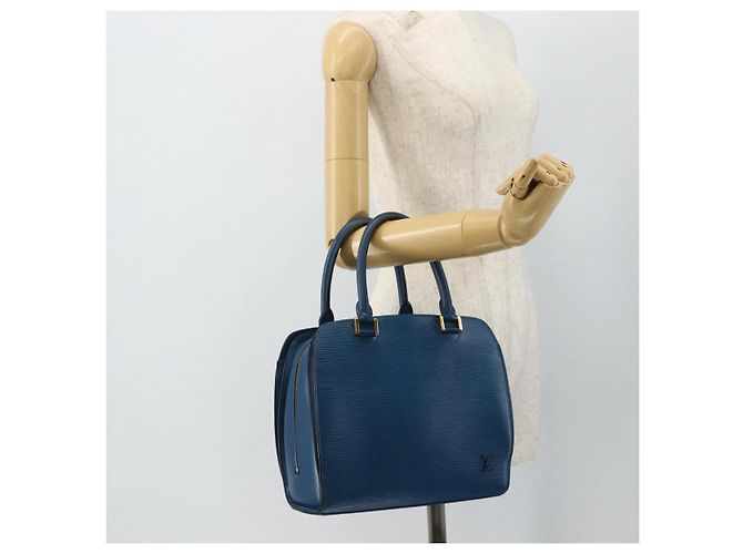 Borsa LOUIS VUITTON Epi Pont Neuf Blu M52055 LV Auth ka4330A - vista 25