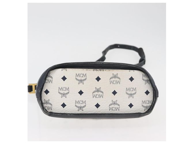 Borsa a tracolla MCM Vicetos Logogram PVC White Gold Auth hk3702 Bianco D'oro - vista 10