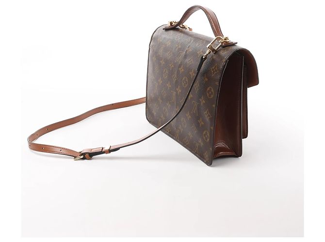 Borsa a mano 2Way in tela Monogram Monceau marrone Louis Vuitton M51185 - vista 3