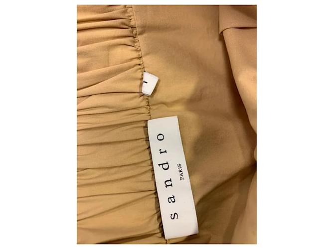 Sandro Vestido de algodón beige - vista 5