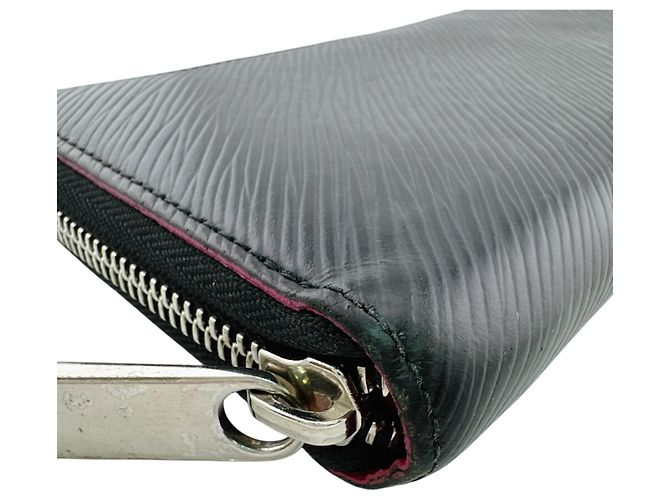 Louis Vuitton Epi Leder Zippy Wallet Schwarz Pink - Ansicht 3