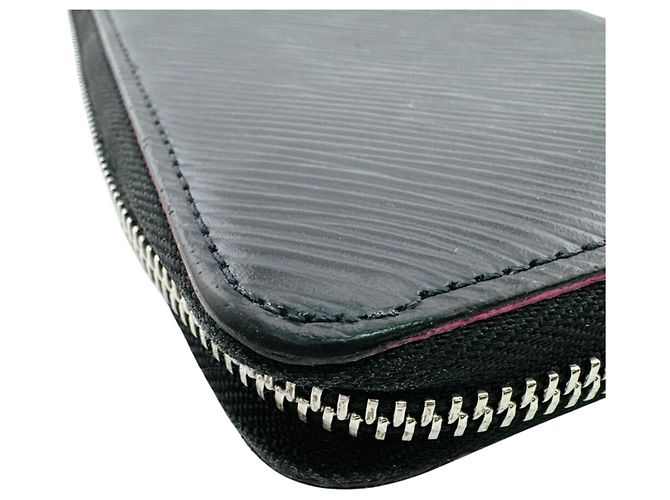 Louis Vuitton Epi Leder Zippy Wallet Schwarz Pink - Ansicht 6