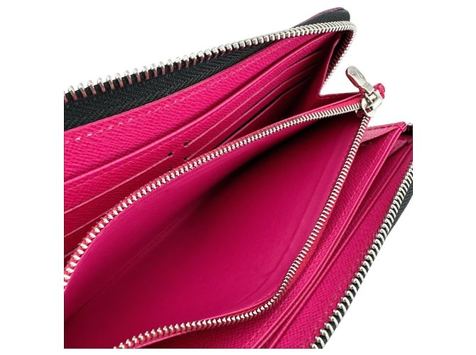 Louis Vuitton Epi Leder Zippy Wallet Schwarz Pink - Ansicht 9