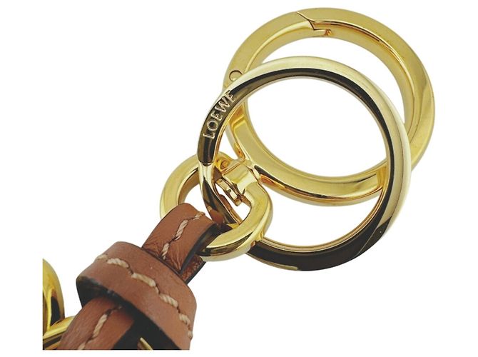Bolsa Anagram Charm LOEWE Marrom Dourado - vista 2