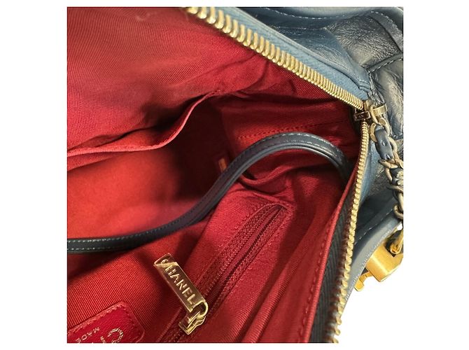 Borsa Hobo Chanel Gabrielle Small Blu - vista 11