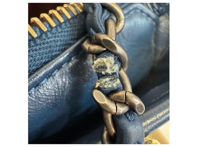 Borsa Hobo Chanel Gabrielle Small Blu - vista 13