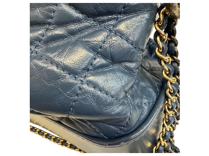 Borsa Hobo Chanel Gabrielle Small Blu - vista 16