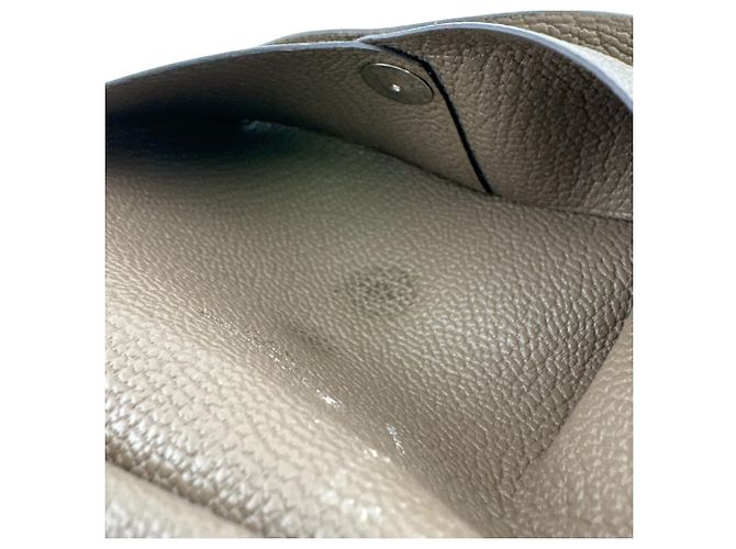 Hermès Monedero/Tarjetero HERMES Calvi Duo en Marrón Castaño Gris pardo - vista 12
