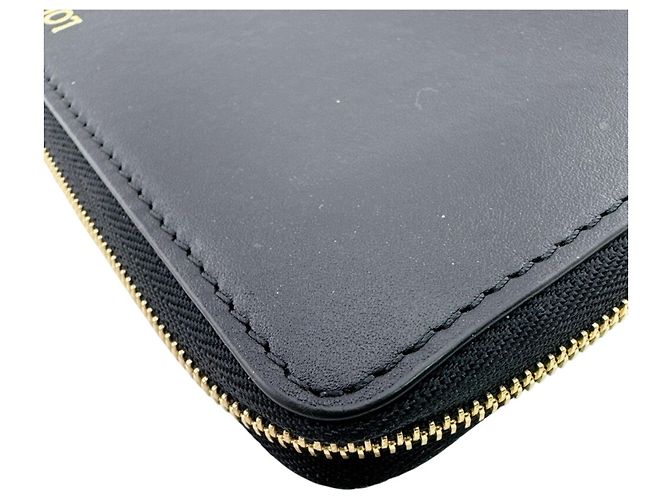 Loewe Black Round Zip Long Wallet Orange - view 6