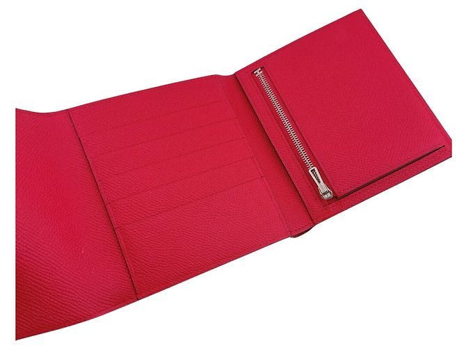 Hermès Hermes Click 12 Compact Wallet Tri-fold in Pink - view 10