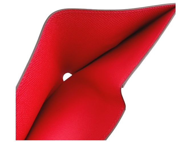 Hermès Hermes Click 12 Compact Wallet Tri-fold in Pink - view 11