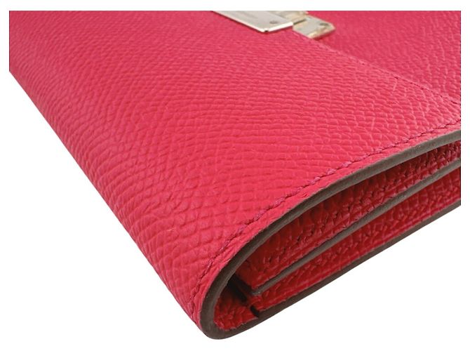 Hermès Hermes Click 12 Compact Wallet Tri-fold in Pink - view 5