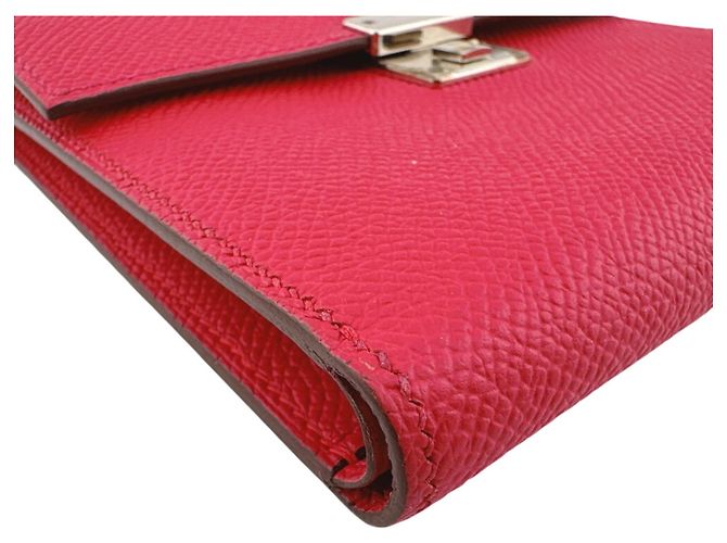 Hermès Hermes Click 12 Compact Wallet Tri-fold in Pink - view 6