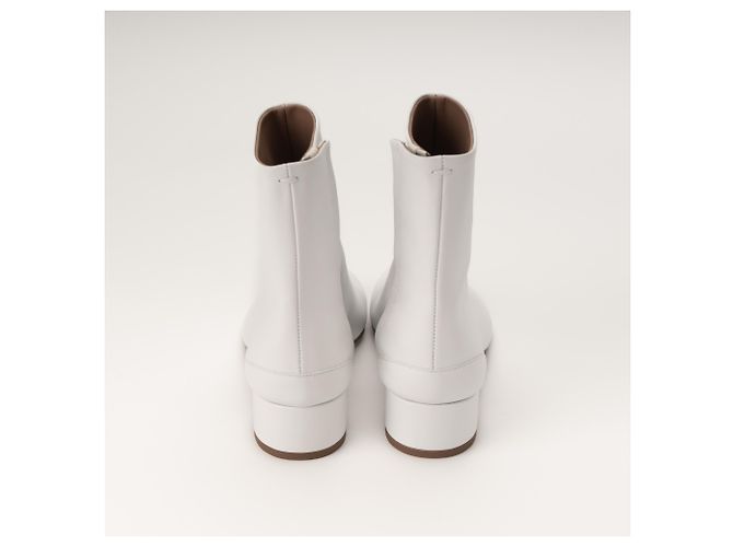 Maison Martin Margiela Botines de cuero Tabi Maison Margiela 30mm Blanco Mujer EU 38 - vista 10