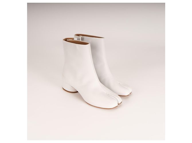 Maison Martin Margiela Botines de cuero Tabi Maison Margiela 30mm Blanco Mujer EU 38 - vista 4
