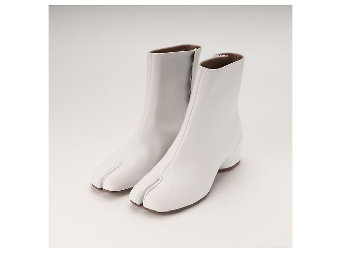 Maison Martin Margiela Botines de cuero Tabi Maison Margiela 30mm Blanco Mujer EU 38 - vista 5