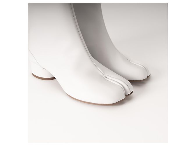 Maison Martin Margiela Botines de cuero Tabi Maison Margiela 30mm Blanco Mujer EU 38 - vista 6