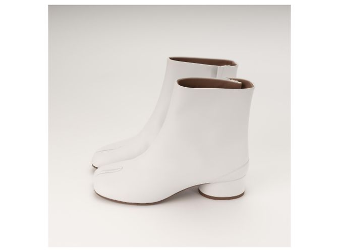 Maison Martin Margiela Botines de cuero Tabi Maison Margiela 30mm Blanco Mujer EU 38 - vista 7