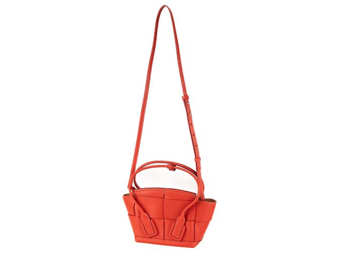 Borsa Mini Arco Bottega Veneta in pelle rossa da donna 28cm Rosso - vista 4
