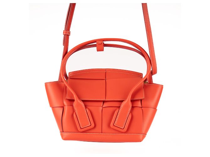 Borsa Mini Arco Bottega Veneta in pelle rossa da donna 28cm Rosso - vista 5