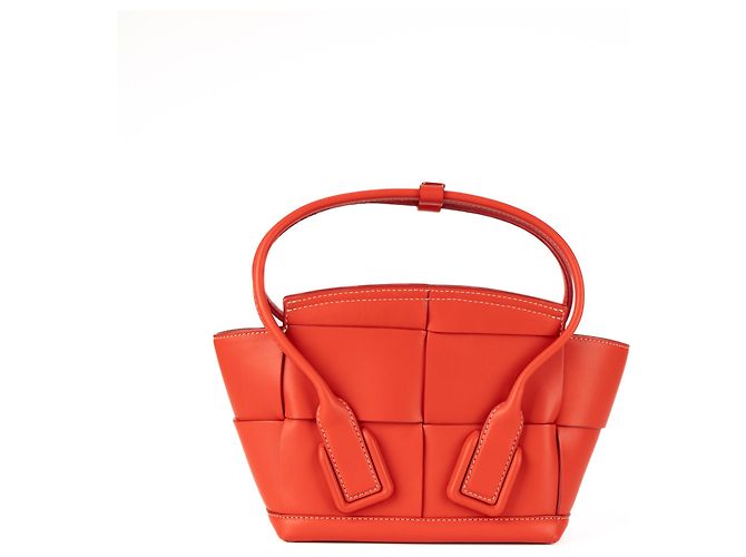 Borsa Mini Arco Bottega Veneta in pelle rossa da donna 28cm Rosso - vista 7