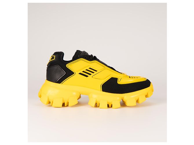 Tênis Cloudbust Thunder Knit Prada Amarelo Preto Masculino EU 39.5 - vista 5