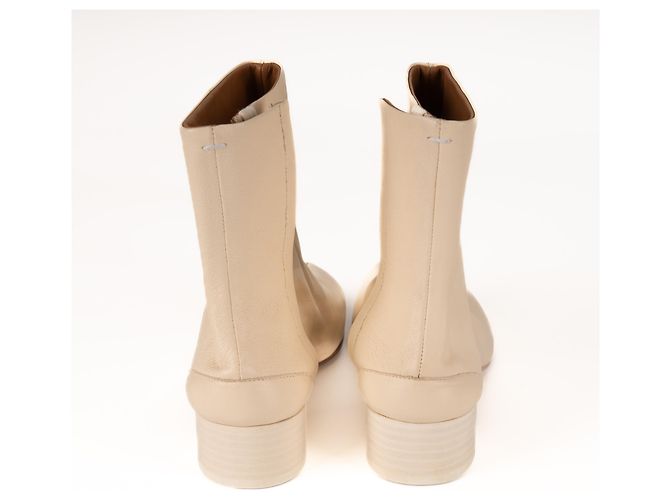 Maison Martin Margiela Botines Tabi Maison Margiela de piel beige para mujer EU 38.5 - vista 9