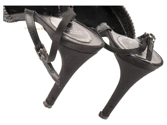 Décolleté slingback Jackie Crystal in pelle nera da donna Rene Caovilla EU 39 Nero - vista 9