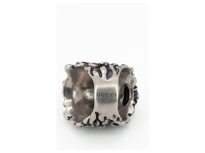 Gucci Löwenkopf-Ring Gold-Finish Aged Schwarzer Kristall Herren US 7.5 Golden - Ansicht 6
