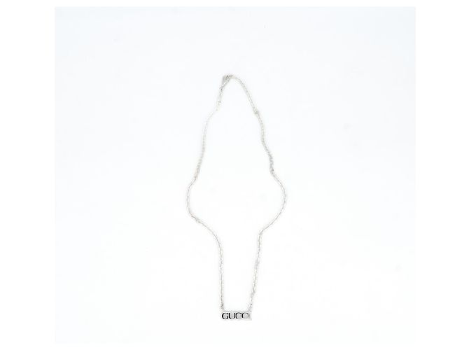 Collana con pendente Gucci Lido Script in argento da donna 17 in - vista 3