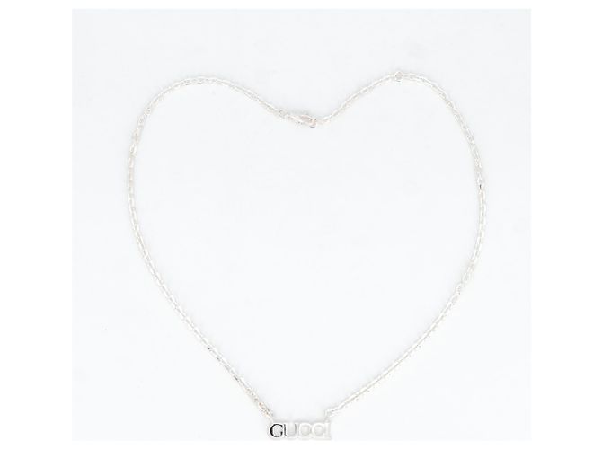 Collana con pendente Gucci Lido Script in argento da donna 17 in - vista 4