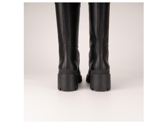 Botas altas Gucci Interlocking G Lifford de cuero negro para mujer EU 40 - vista 10