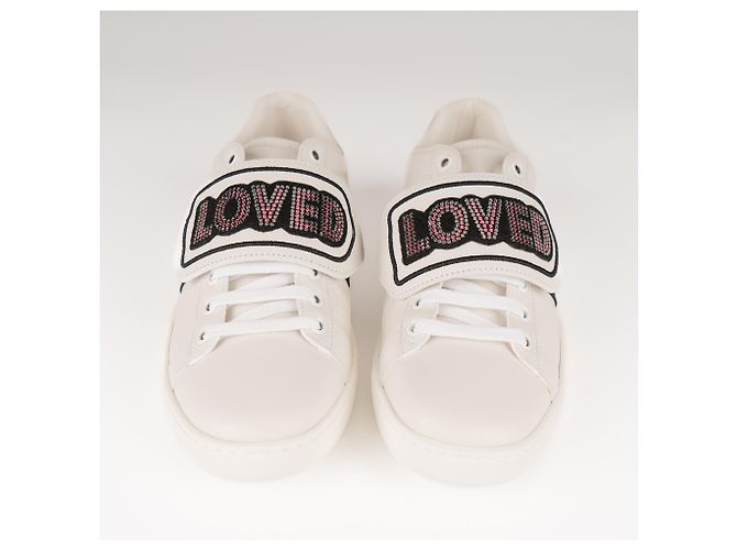 Gucci Ace 'Loved' Patch Sneaker aus Leder Weiß Damen EU 36.5 - Ansicht 8