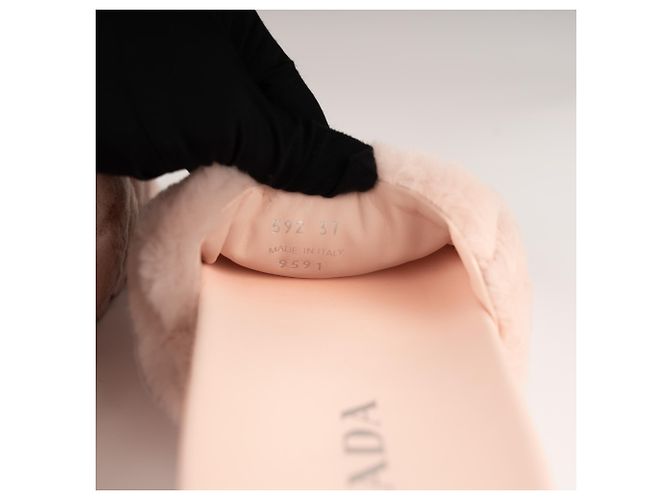 Prada Shearling Slides Orchidea Pink Damen EU 37 / US 7 - Ansicht 10