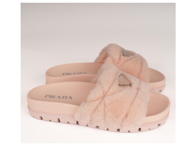 Prada Shearling Slides Orchidea Pink Damen EU 37 / US 7 - Ansicht 6