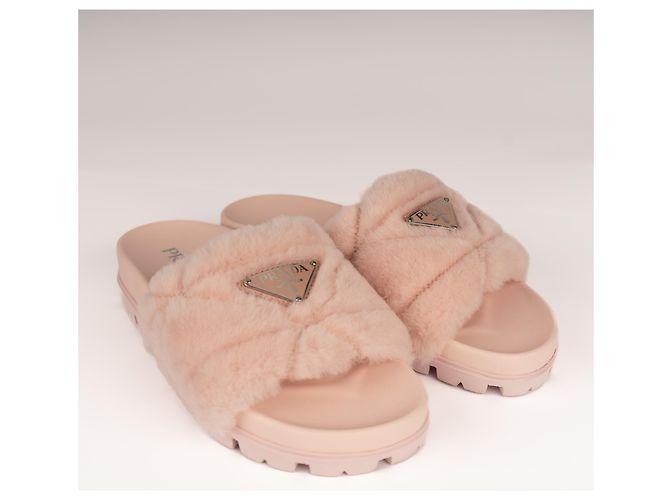 Prada Shearling Slides Orchidea Pink Damen EU 37 / US 7 - Ansicht 7
