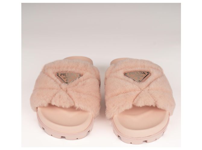Prada Shearling Slides Orchidea Pink Damen EU 37 / US 7 - Ansicht 8