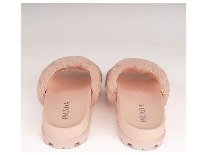 Prada Shearling Slides Orchidea Pink Damen EU 37 / US 7 - Ansicht 9