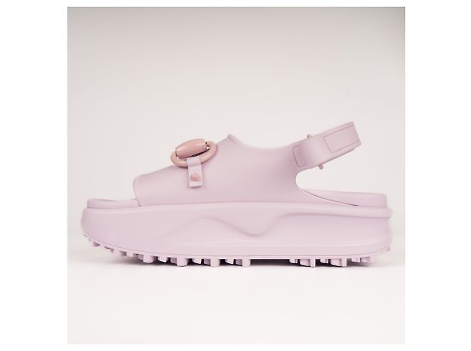 Sandali con platform Gucci Horsebit in gomma Rosa chiaro Donna EU 37 / US 7 Lavanda - vista 4
