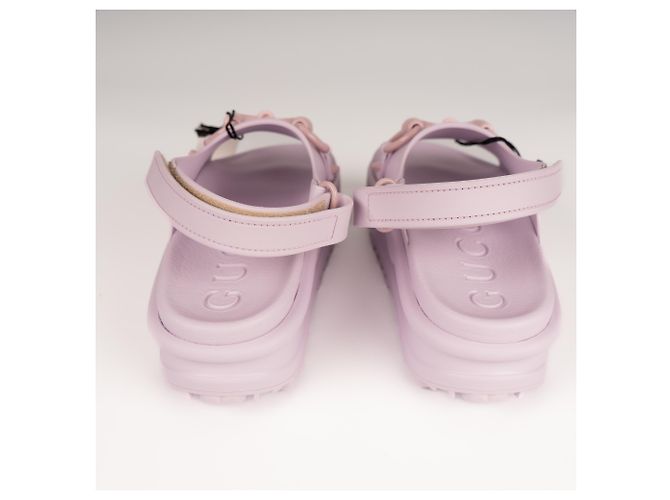 Sandali con platform Gucci Horsebit in gomma Rosa chiaro Donna EU 37 / US 7 Lavanda - vista 9