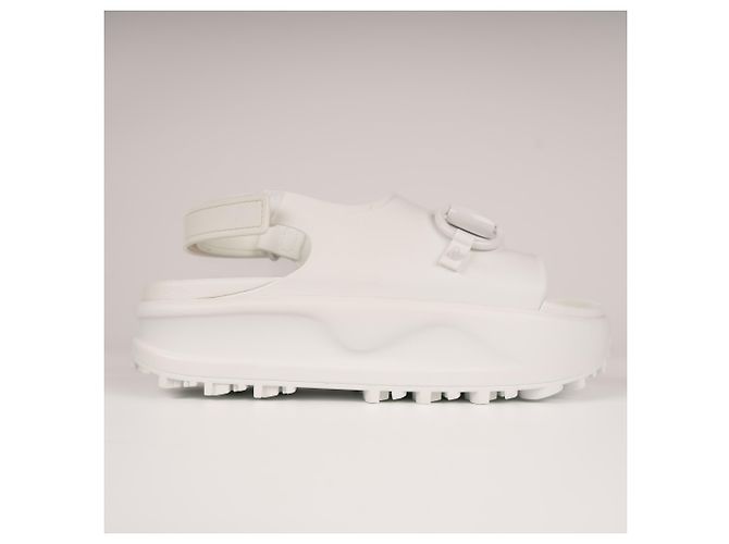Sandali con platform in gomma Gucci Horsebit Bianco Donna EU 37 - vista 3