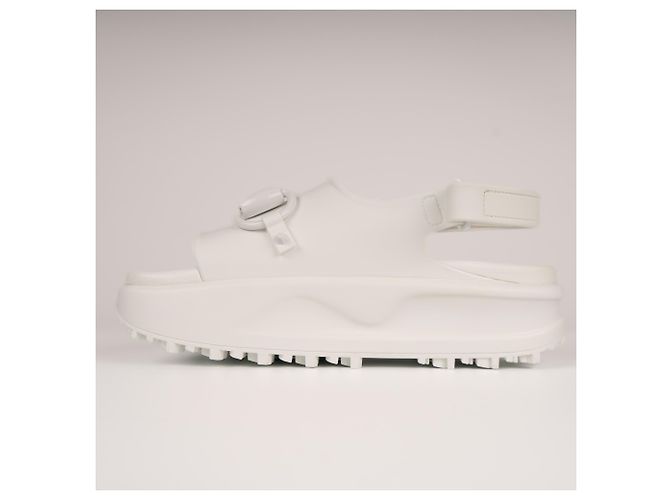 Sandali con platform in gomma Gucci Horsebit Bianco Donna EU 37 - vista 4