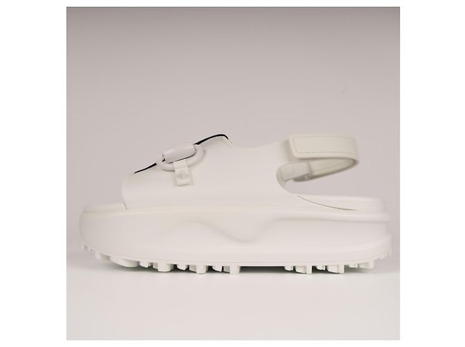 Sandali con platform in gomma Gucci Horsebit Bianco Donna EU 37 - vista 5