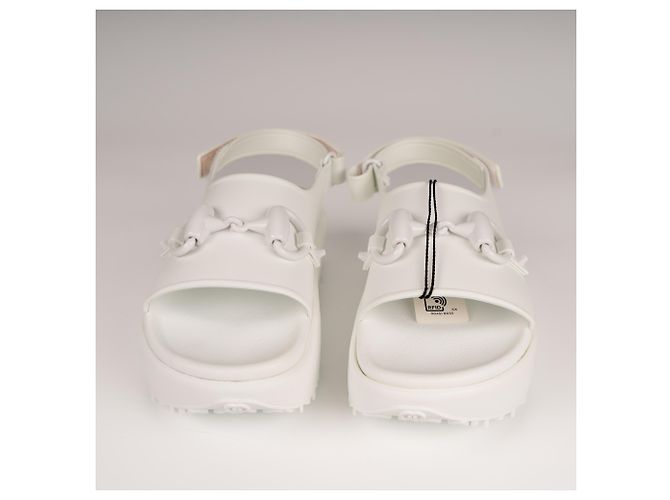 Sandali con platform in gomma Gucci Horsebit Bianco Donna EU 37 - vista 8