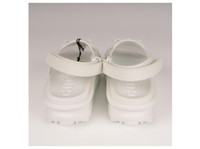 Sandali con platform in gomma Gucci Horsebit Bianco Donna EU 37 - vista 9