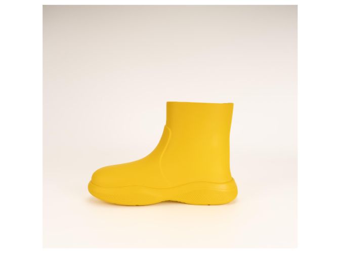 Botas de lluvia Prada Pull-On Rain Booties Goma Sunny Yellow Mujer EU 37 Amarillo - vista 4