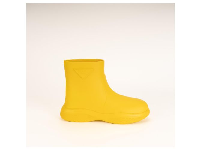 Botas de lluvia Prada Pull-On Rain Booties Goma Sunny Yellow Mujer EU 37 Amarillo - vista 5