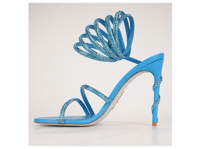 Sandali Margot in raso con cristalli Rene Caovilla Blue Donna EU 39 - vista 4