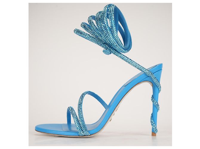 Sandali Margot in raso con cristalli Rene Caovilla Blue Donna EU 39 - vista 5